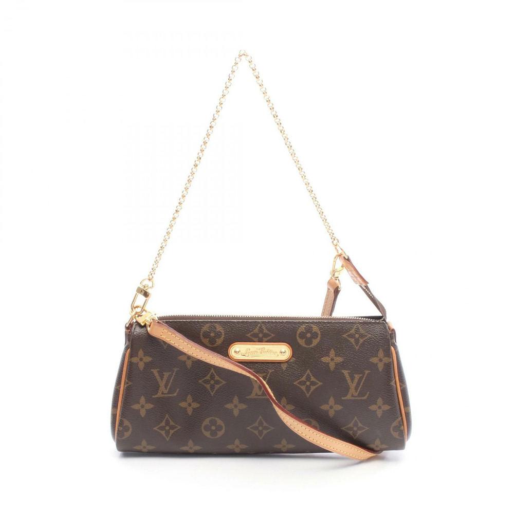 Louis Vuitton Eva Shoulder Bag Canvas Leather Monogram Brown